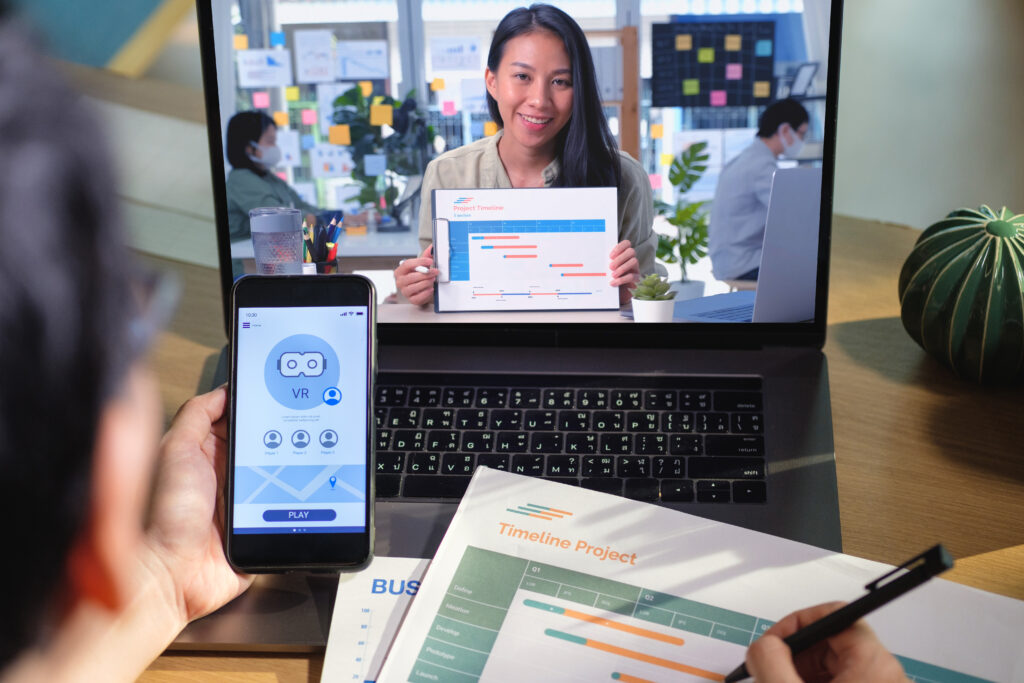 Data Science Tutor woman video conference student.